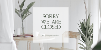 Sorry We Are Closed Twitter post Image Preview