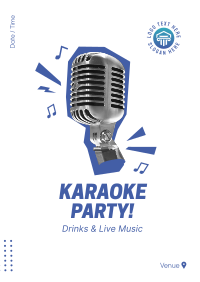 Karaoke Party Mic Flyer Design
