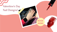 Valentines Day Nails Facebook Event Cover Design