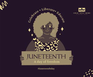 Juneteenth Woman Facebook post Image Preview