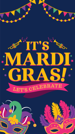 Modern Mardi Gras Facebook story Image Preview
