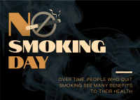 Sleek Non Smoking Day Postcard Design