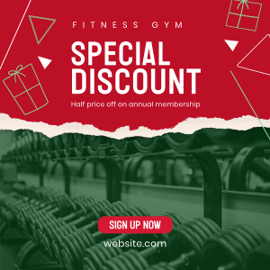 Christmas Fitness Discount Linkedin Post Image Preview