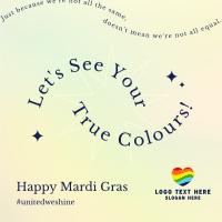 Mardi Rainbow  Instagram Post Design