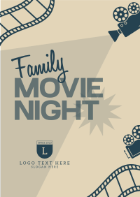 Family Movie Night Poster Design