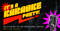 Sparkly Karaoke Party Facebook Ad Design