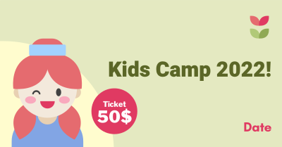 Cute Kids Camp Facebook ad Image Preview