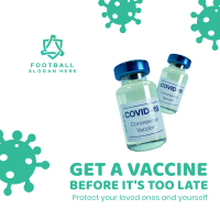Get Vaccinated Instagram Post Design