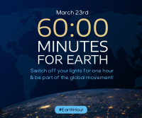 Minimal Earth Hour Facebook Post Preview