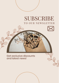 Dried Flowers Newsletter Flyer Image Preview
