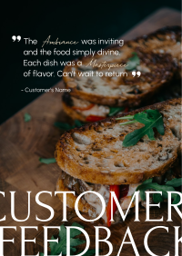 Feedback For Restaurants Poster Image Preview