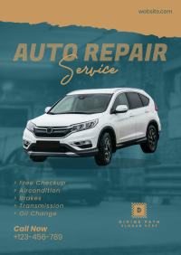 Auto Repair ripped effect Flyer Design