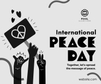 United for Peace Day Facebook Post Design