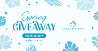 Spring Giveaway Flowers Facebook Ad Design