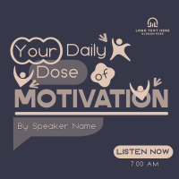 Daily Motivational Podcast Instagram Post Design