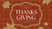 Elegant Thanksgiving Greeting Animation Design