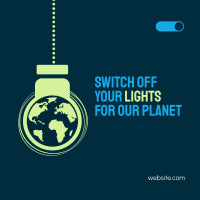 Earth Hour Lights Off Instagram post Image Preview