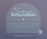 Embrace Relaxation Facebook Post Design