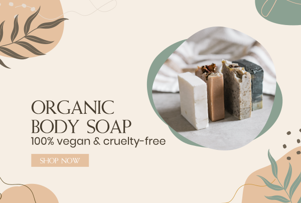 Organic Body Soap Pinterest Cover Design Image Preview