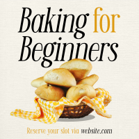 Baking for Beginners Instagram Post Design