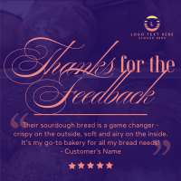 Bread and Pastry Feedback Instagram Post Design