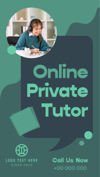 Online Private Tutor TikTok Video Design