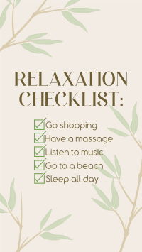 Nature Relaxation List Facebook Story Design