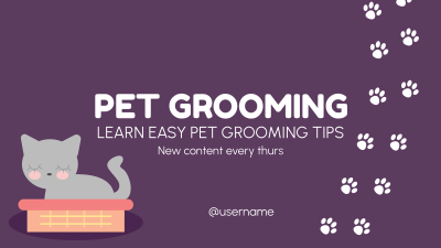 Pet Groomer YouTube cover (channel art) Image Preview