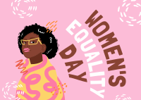 Afro Women Equality Postcard Design