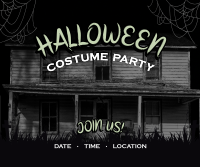 Haunted Halloween Party Facebook Post Design