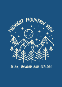Midnight Mountain View Poster Image Preview