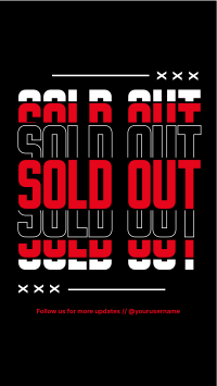 Sold Out Announcement Instagram Story Design