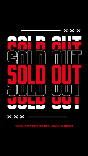 Sold Out Announcement Instagram story Image Preview