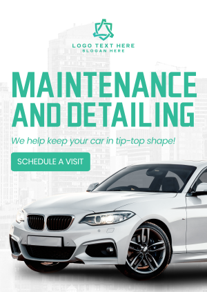 Maintenance & Detailing Poster Image Preview