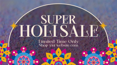 Holi Sale Patterns Facebook event cover Image Preview