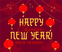Festive Chinese Lanterns Facebook post Image Preview