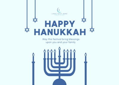 Hanukkah Festival  Postcard Image Preview