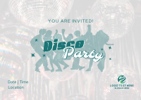 Disco Fever Party Postcard Design
