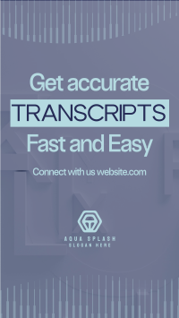 Minimalist Transcript TikTok Video Image Preview