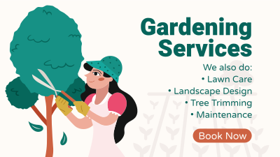 Outdoor Gardening Services Facebook event cover Image Preview