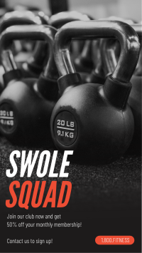 Swole Squad Facebook Story Design
