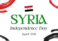 Syria Day Postcard Design