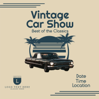 Vintage Car Show Instagram Post Design