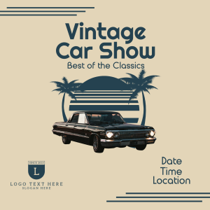 Vintage Car Show Instagram post Image Preview