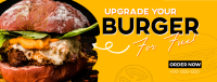 Free Burger Upgrade Facebook Cover Design