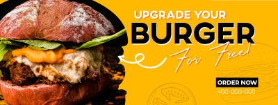 Free Burger Upgrade Facebook cover Image Preview