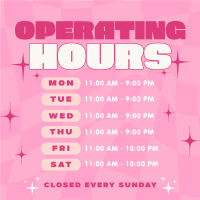 Quirky Operating Hours Instagram Post Preview