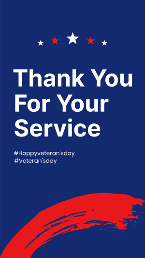 Thank You Veterans Instagram story Image Preview