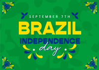 Brazil Independence Patterns Postcard Image Preview