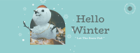 A Happy Snowman Facebook Cover Design